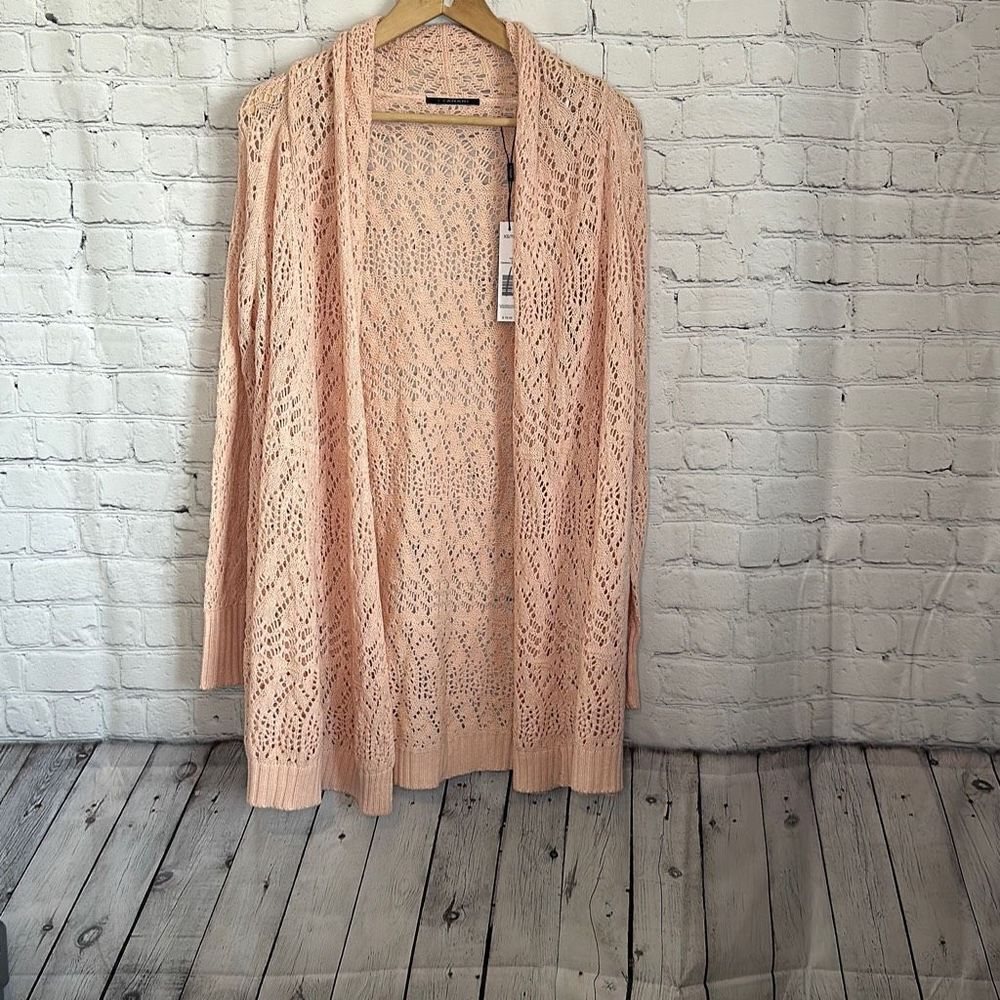 Tahari Light‎ Pink Open Cardigan Long Sleeve Lightweight size. Xs